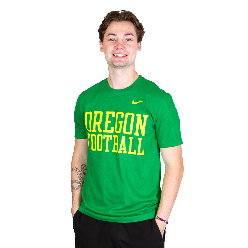 Ducks Spirit, Nike, Green, Crew Neck, Cotton, Men, Unisex, Football, T-Shirt, 965597